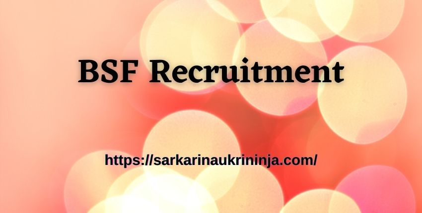 You are currently viewing BSF Recruitment 2023 | Fill Online Forms For Constable (Tradesman) 2788 Posts