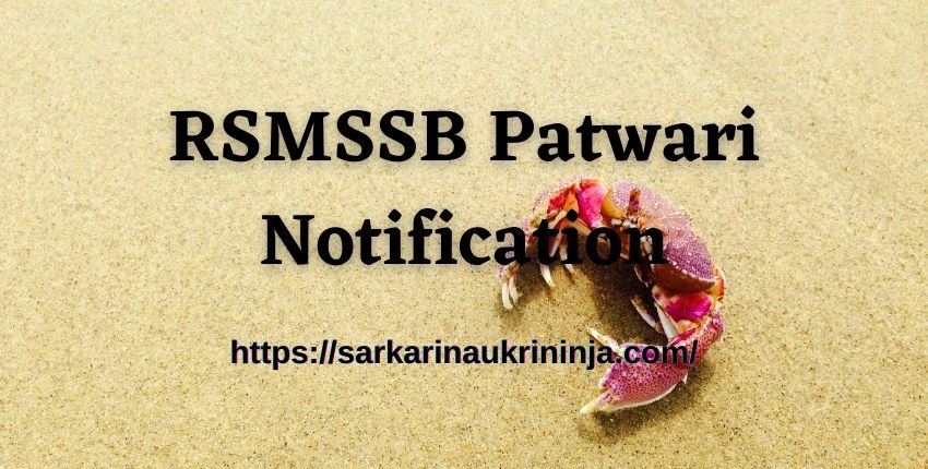 Read more about the article RSMSSB Patwari Notification 2023 (Released) – Apply Online for 4421 Rajasthan Patwari Vacancy @rsmssb.rajasthan.gov.in