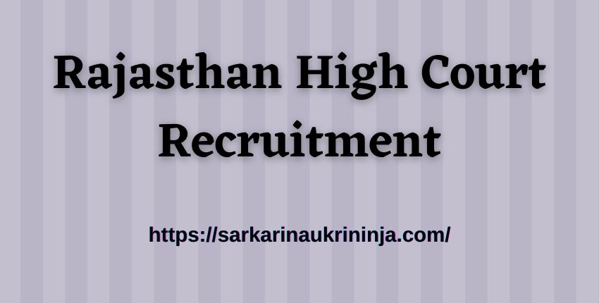 You are currently viewing Rajasthan High Court Recruitment 2023 | Online Apply For HC Raj Peon (Class IV) Vacancies