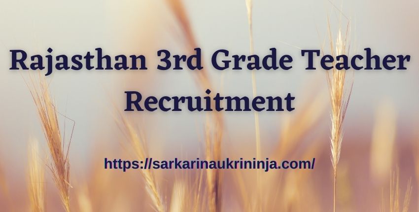 You are currently viewing Rajasthan 3rd Grade Teacher Recruitment 2023 – Online Forms For 2000+ Teacher Gr-II, Level-1 (TSP/ Non-TSP) Jobs