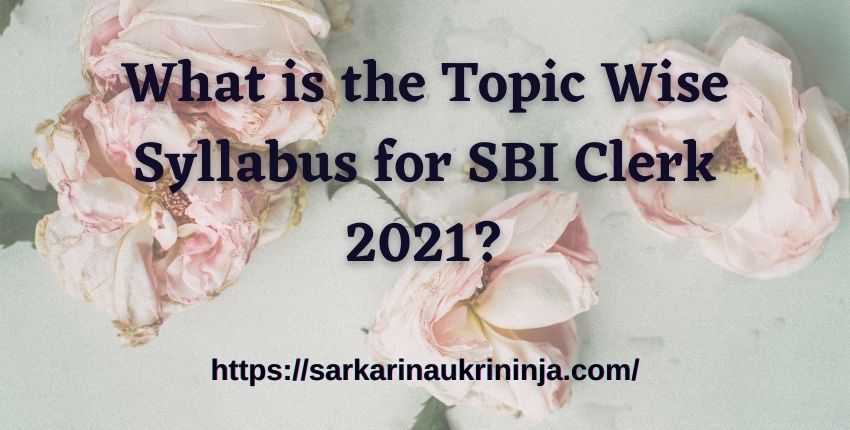 You are currently viewing What is the Topic Wise Syllabus for SBI Clerk 2023?