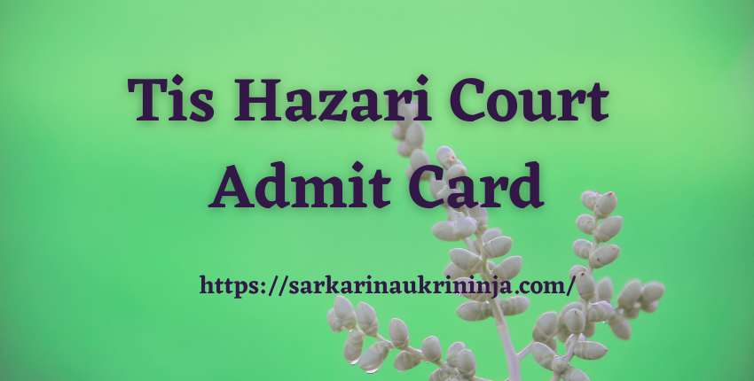 Read more about the article Tis Hazari Court Admit Card 2023 – Download Delhi District Court Various Personal Assistant Skill Test Call Letter, Exam Date